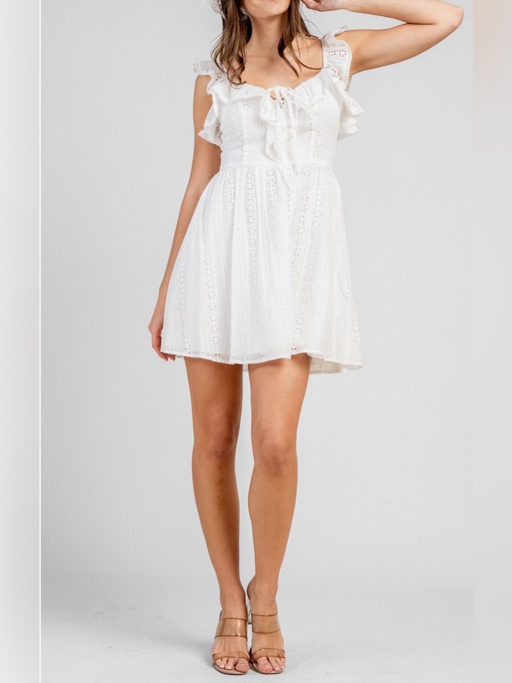 NEW…Beivy Eyelet Mini Dress